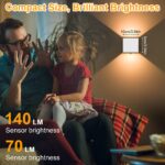 GuKKK LED-Wandleuchte mit Bewegungsmelder – 2er Set Akku Wandlampe 3000K – Bild 2