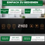 Kwasyo Dörrgerät 12 Etagen mit Doppelventilator & Rotationsplatten – Edelstahl Dörrautomat 1000W – Bild 4