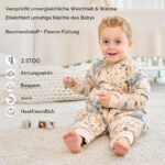 Unnivoll Babyschlafsack 90 cm Winter mit Füssen 2,5 Tog – Warm & Sicher für 3–4 Jahre – Bild 2
