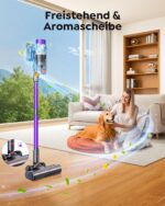 Powerffy Akku-Staubsauger 650W – 55kPa Saugkraft, 70 Min Laufzeit, kabellos mit Wandladestation – Bild 6