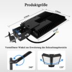 HOPEDAMAI 200W LED Strahler Außen 28000 Lumen – Straßenleuchte IP67 für Parkplätze & Industrie – Bild 6