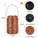 Kolibri Solarlaterne mit Musteraussparung – Solarbetriebene Gartendeko für Aussen – Bild 4