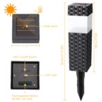 Joomer 8er Set Solarleuchten Quadrat Warmweiss – Wasserdichte Gartenbeleuchtung mit Dämmerungssensor – Bild 6