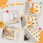 Labebe Lauflernwagen Holz mit Werkzeugbank – Montessori Spielzeug für Kleinkinder 1-3 Jahre – Bild 4