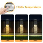 HAMLITE 4er Set Solar Wandleuchte Aussen – 3 Farbtemperaturen, IP65 wasserdicht für Garten & Terrasse – Bild 4