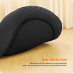 HMTOPE Hundebett Ø60cm Dunkelgrau – Rundes Donut-Design mit Angstabbau für kleine Hunde – Bild 6