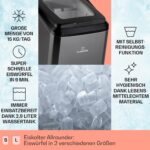 Klarstein Eiswürfelmaschine 2,9 L – 15 kg Eis täglich, kleine & grosse Würfel – Bild 3