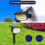 LOTMOS Solarstrahler 4er-Set mit 82 LEDs – Wasserdichte Gartenbeleuchtung für Außenbereiche – Bild 7