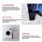 YISUMEI Kuscheldecke 150x200 cm Flanell Fleece – Wölfe Heulender Mond – Bild 5