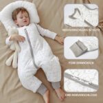 MIKAFEN Baby Schlafsack mit Füssen 2,5 Tog, Grösse 70 cm – Baumwolle für 6–18 Monate – Bild 4