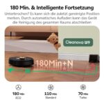 Vexilar W9 Saugroboter mit Wischfunktion – 8000Pa Saugkraft & 180 Min Laufzeit – Bild 5