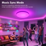 2er Set LED Deckenleuchte 24W Ø30cm mit RGB & CCT 3000-6500K – Smarte Steuerung für Schlafzimmer, Wohnzimmer & Küche – Bild 5