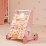 ROBUD Lauflernwagen Holz Rosa – 8 Aktivitäten für sichere erste Schritte ab 12 Monaten – Bild 2