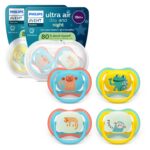 Philips Avent ultra air Day & Night Schnuller 4er-Pack – Kiefergerecht, im Dunkeln leuchtend, ab 18 Monaten