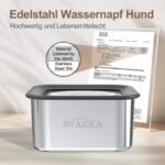 RYAKKA 3L Hundetrinknapf aus 304-Edelstahl – Anti-Schlabber mit Schwimmscheibe & rutschfester Basis – Bild 4