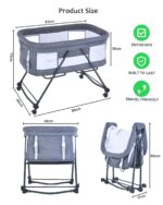 UBRAVOO Bravo Basic Reisebett mit Matratze – Faltbares Babybett mit Schaukelfunktion & Rädern – Bild 3