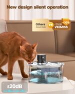 VKIMISS Katzenbrunnen 3.2L Kabellos mit Bewegungsmelder – Intelligenter Wasserspender für Katzen – Bild 6
