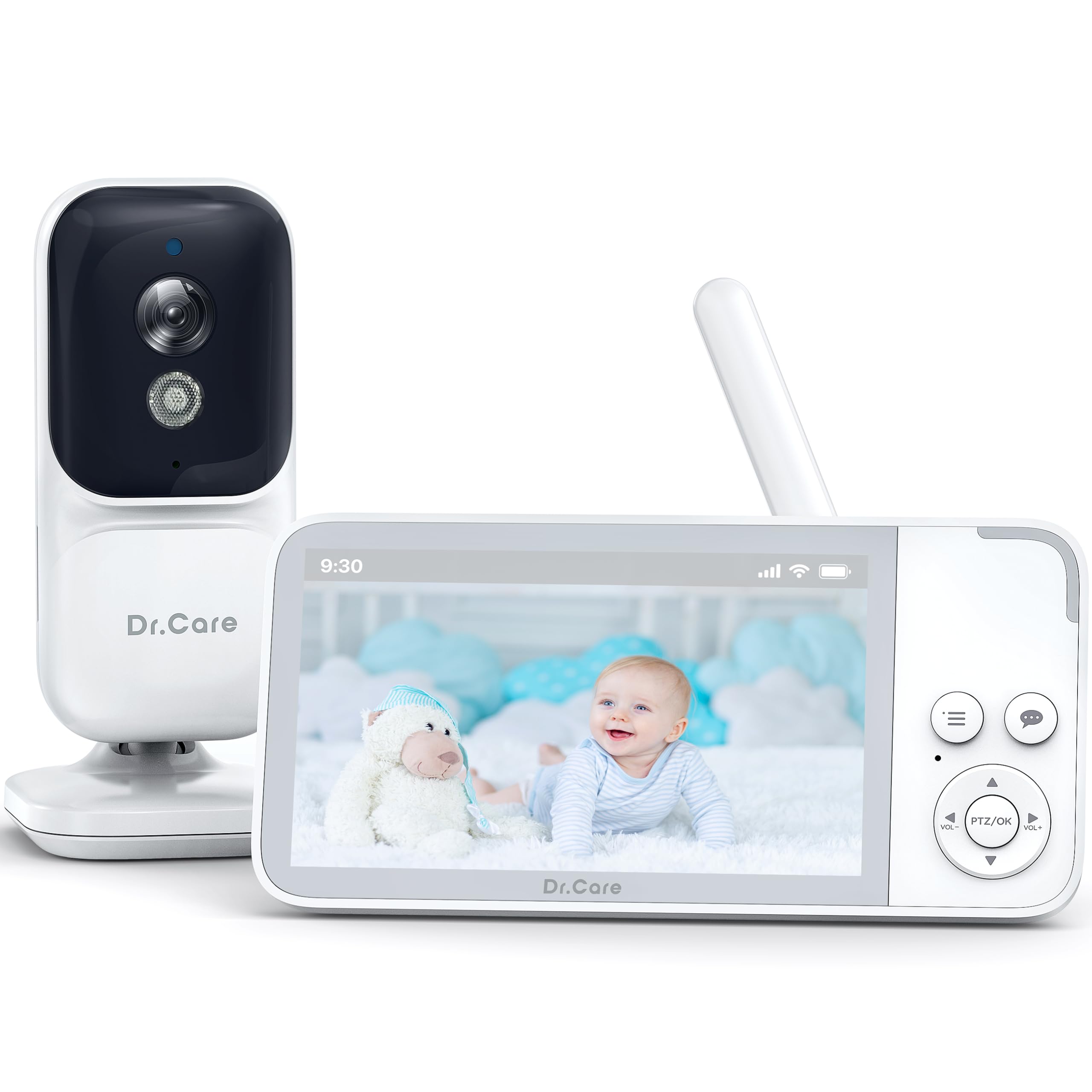 Dr.Care Babyphone mit Kamera – 3,5" HD, WLAN-frei, 300m Reichweite & Nachtsicht