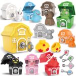 Grarain Montessori Spielzeug ab 3 Jahren – 30-teiliges Bauernhof Lernset mit Tieren & Schlüsseln