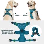 PoyPet No-Pull Hundegeschirr M – Reflektierendes Brustgeschirr ohne Würgen für Mittelgrosse Hunde – Bild 5