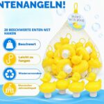Henbrandt 20er Set Gewichtete Gummienten mit Haken – Badespielzeug & Partyspiel – Bild 5