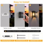 btfarm 4er-Set Solar Wandleuchten mit Bewegungsmelder – IP65 Retro Warmweiss für Garten & Terrasse – Bild 7