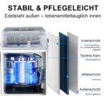 Citybee Eiswürfelmaschine 12kg/24h – Selbstreinigend mit 2 Grössen für Küche & Büro – Bild 7