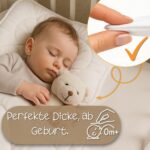 Totsy Baby Kinderbettdecke 120x90 cm mit Kissen – Ganzjahresdecke Steppdecke Weiss – Bild 5