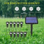 Songlypian Solar Gartenleuchte 10 LEDs 3000K – IP44 Wasserdicht für Garten & Aussenbereich – Bild 4