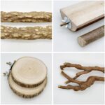 Allazone 9er Naturholz Sitzstangen Set für Vögel – Papagei Spielzeug & Käfig Zubehör – Bild 6