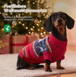 KONVINIT Weihnachtspullover für Hunde – Wärmender Jacquard-Strick mit Rentier-Motiv – Bild 7