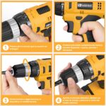 FADAKWALT 20V Akkuschrauber mit 30 Nm & 21+1 Drehmomentstufen – Profi-Set mit 60-tlg Zubehör – Bild 6