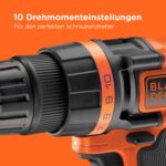 BLACK+DECKER 18V Akku-Bohrschrauber BDCDD18N-XJ – 28 Nm Drehmoment für Heimwerker – Bild 6