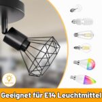 Swoieltr LED Deckenleuchte 3-flammig mit 350° Schwenkfunktion – Industriedesign für Küche & Wohnzimmer – Bild 4