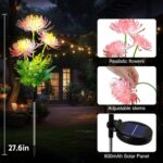 Redefun 2er Set Solar-Blumenleuchten mit 120 LED – IP65 Gartenbeleuchtung für Aussen – Bild 6