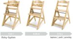 Moby-System Woody Mitwachsender Hochstuhl – Massivholz-Kinderstuhl mit 12-stufiger Verstellung – Bild 6