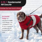 AOFITEE Hundemantel Winter für Mittelgrosse Hunde – Wasserdicht & Winddicht mit Fleece – Bild 2