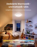 SwitchBot RGBICWW Deckenlampe 30cm – Matter LED 2000LM, dimmbar 2700–6500K – Bild 6
