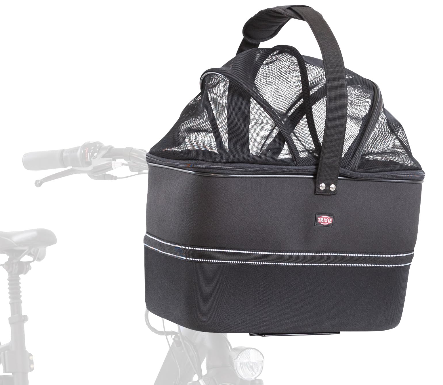 TRIXIE Hundefahrradkorb für Lenker bis 6 kg – Sicherer Transport für kleine Hunde