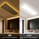 slochi LED Deckenleuchte 58cm 32W 3000lm – Dimmbar mit 1800K Nachtlicht & Fernbedienung – Bild 6