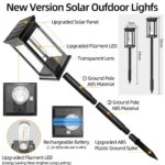 Chedin Solarleuchten 6er Set – Wasserdichte LED Gartenleuchten mit Warmweiß für Balkon & Garten – Bild 4