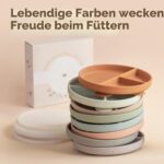 Moonkie 3er Silikon-Kinderteller-Set mit Saugnapf & Besteck – BPA-frei & spülmaschinenfest – Bild 8