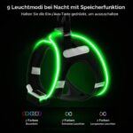 PcEoTllar LED-Hundegeschirr XS aufladbar – 9 Modi, reflektierend für kleine Hunde – Bild 3