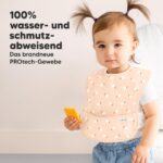 3er-Pack Fütterlätzchen KeaBabies Presto mit Auffangschale – Wasserdicht & Abwaschbar – Bild 2