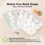 KeaBabies 8er-Pack Bio-Lätzchen für Neugeborene – GOTS-zertifiziert, Saugfähig & Sanft – Bild 9