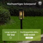 Philips 8er Set Solarleuchten Garten 3000K – Warmweisse LED Aussenbeleuchtung mit Dämmerungs-Automatik – Bild 4