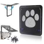 UGBO Katzenklappe für Fliegengitter – Haustiertür mit Magnet für kleine & mittelgrosse Hunde und Katzen