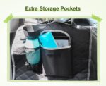 pecute Hundedecke Auto Rückbank 146x136cm – Kratzfest & Wasserabweisend mit Seitenschutz – Bild 5