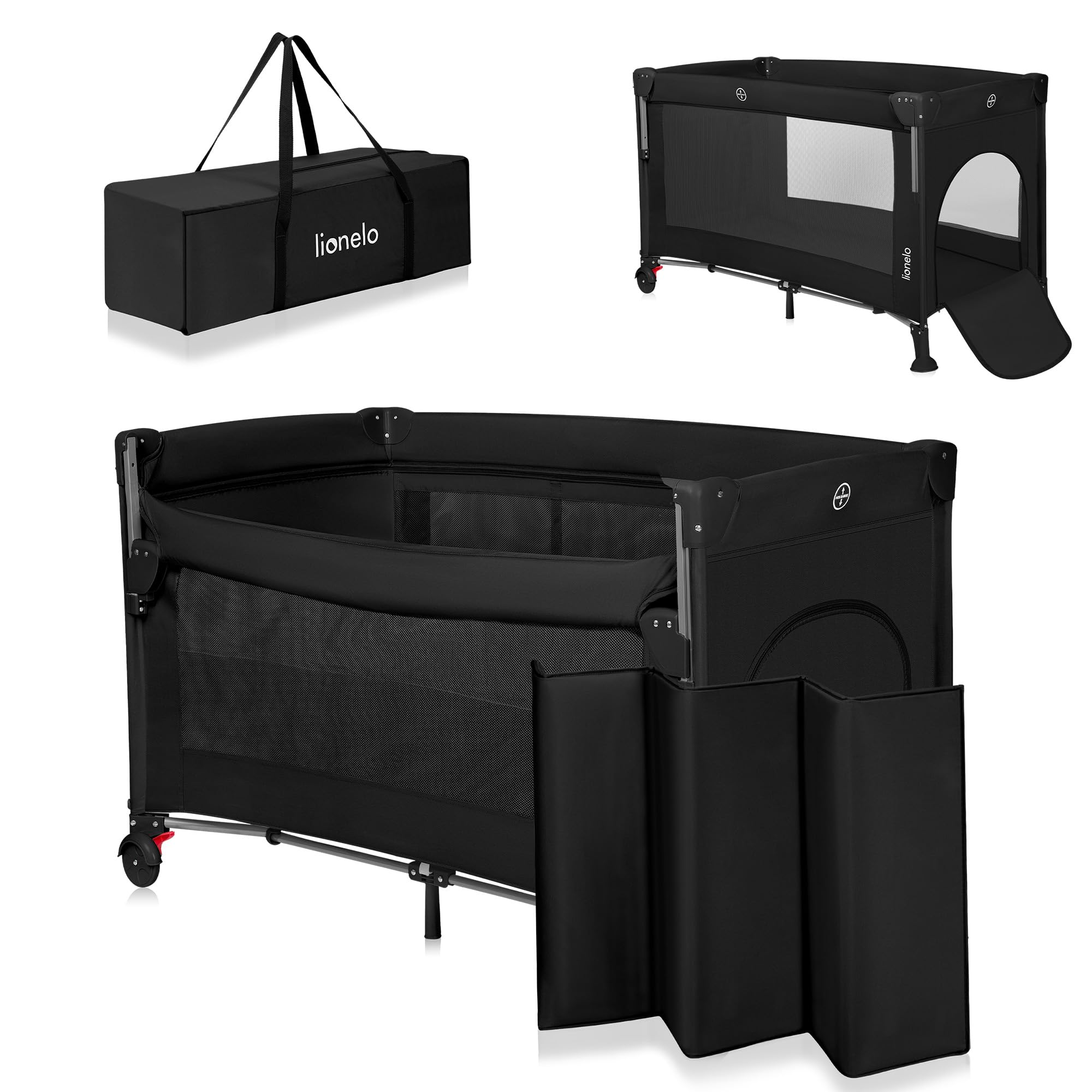 Lionelo Ellen 3in1 Reisebett für Neugeborene bis 15 kg – Beistellbett & Reisebett