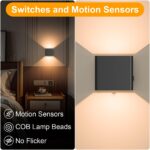 GuKKK 2er Set LED-Wandlampe mit Bewegungsmelder – Kabellose Akku-Wandleuchte 3000K – Bild 6